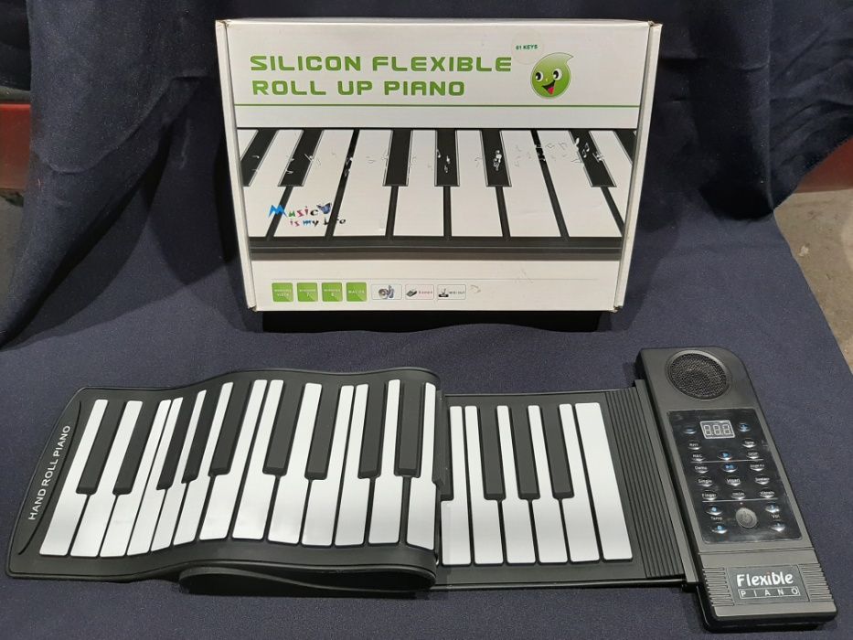 Orga electronica flexibila din silicon, 61 clape, midi out, noua