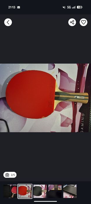 Paleta tenis de masa