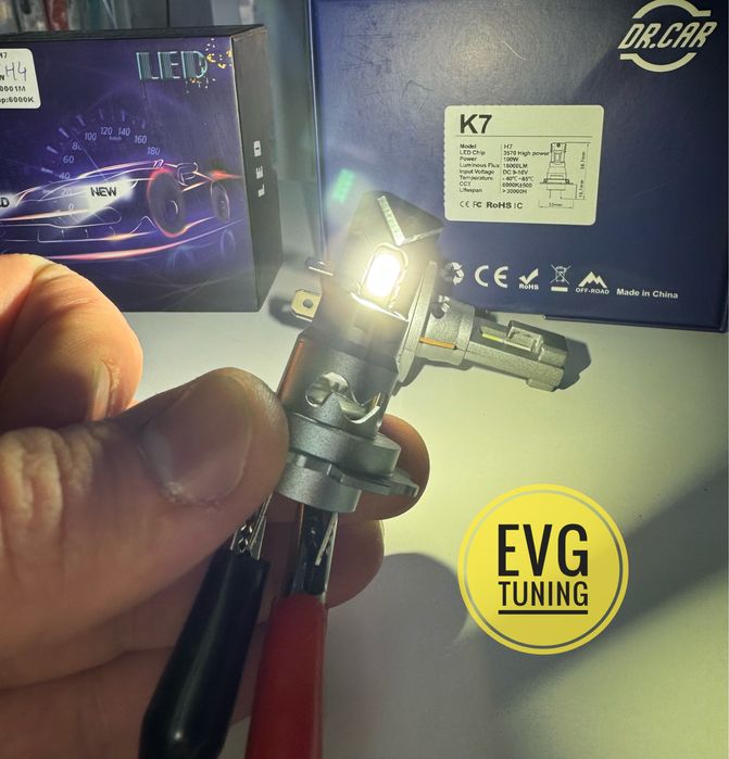 Becuri LED H4 H7 100W 16000LM 6000K