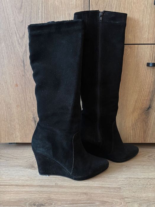 Дамски ботуши велур