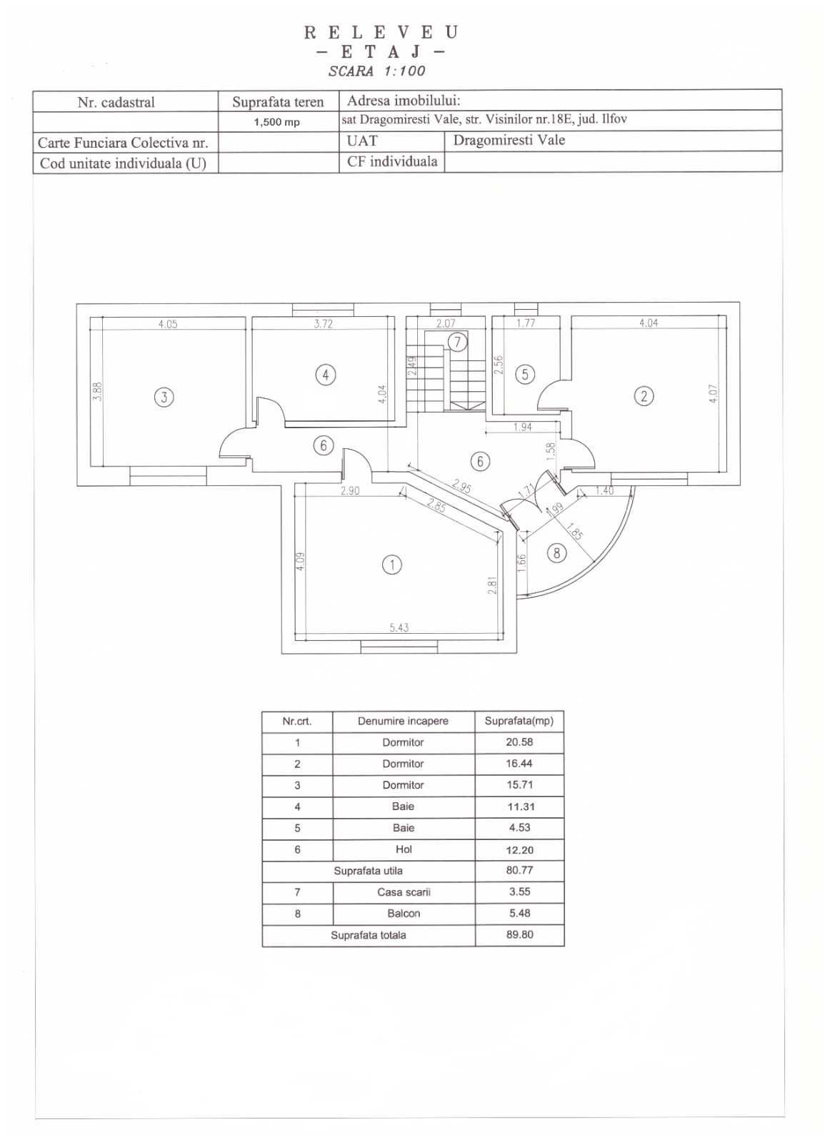 Casa (la rosu) | 1500mp teren | toate utilitatile | PROPRIETAR