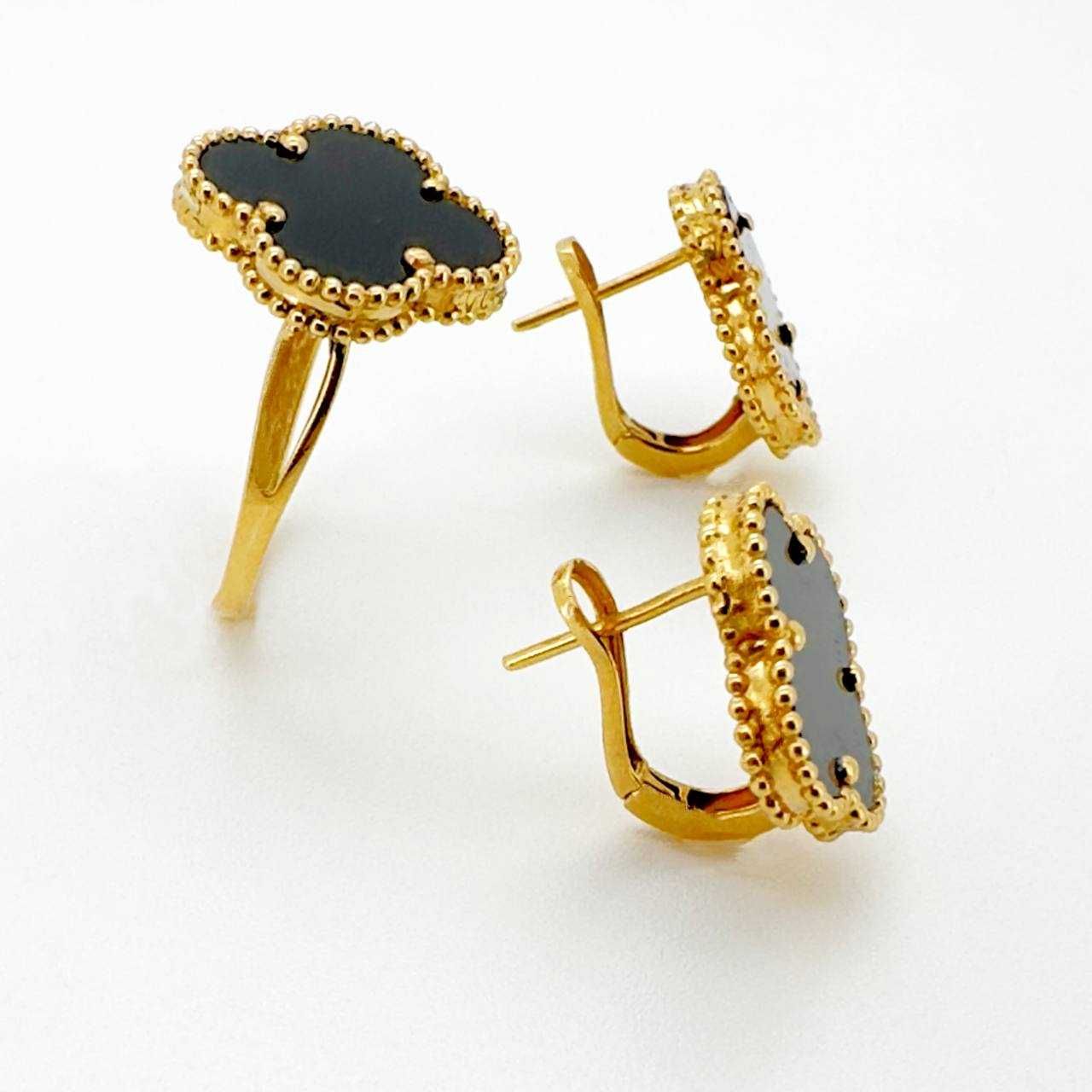 Золотой комплект в стиле Van Cleef & Arpels