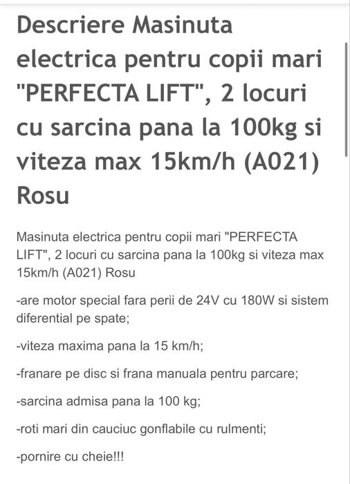 5000 de lei una noua! Masinuta electrica copii.
