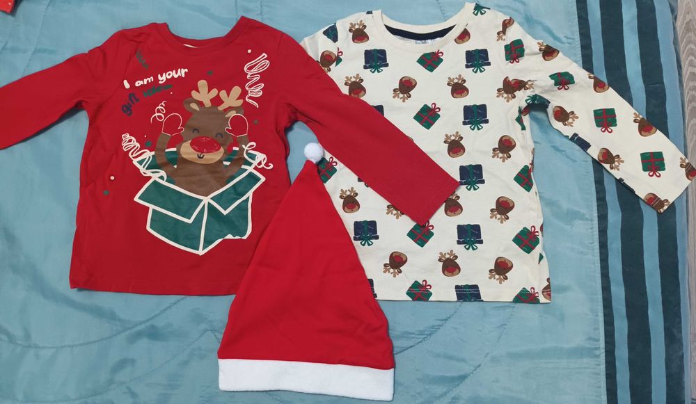 2 блузки+шапка 92