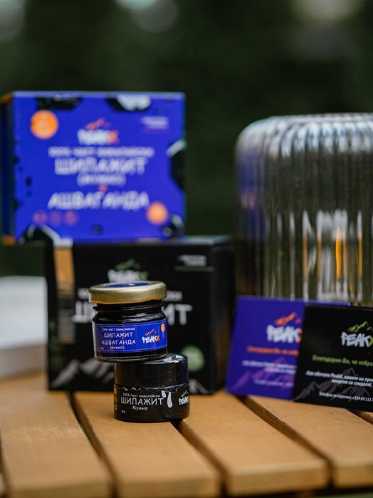 Шиладжит с Ашваганда - 20 грама за 2 месеца + Лъжичка + Хималайски