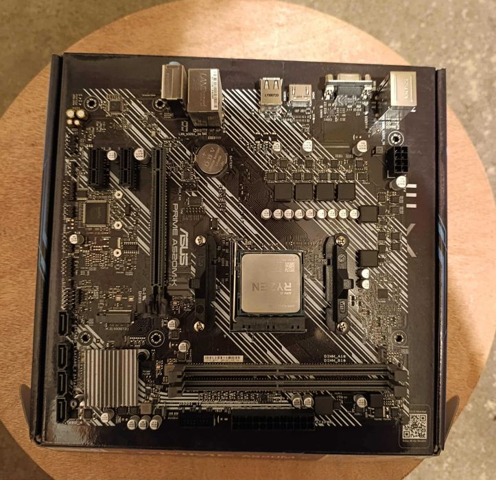 Дънна платка Asrock - A520M + процесор Ryzen 5 - 1600F