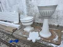 Decoratiuni gradina beton alb premium - Garduri