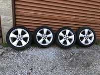Алуминиеви джанти с летни гуми 215/50R17,Опел Астра H,2010г.