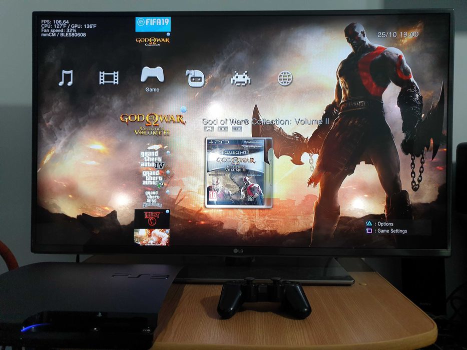 PS3 modat CFW Overclock 500GB + 60 jocuri (GTA, Red Dead, God of War)
