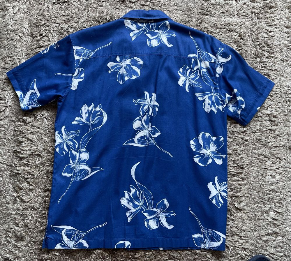 Camasa Superdry Hawaiian/inflorata/flori albastru