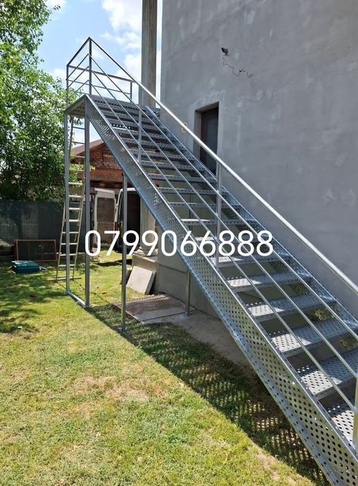Scări zincate metalice
