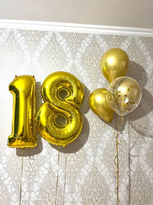 Шарики. Цифры. Сердечки. На день рождения.На выписку