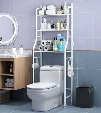 Метална етажерка за над пералня тип стелаж за тоалетна