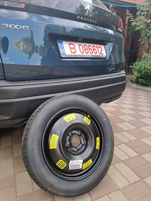Vând roată slim nerulată,Continental,peugeot 308