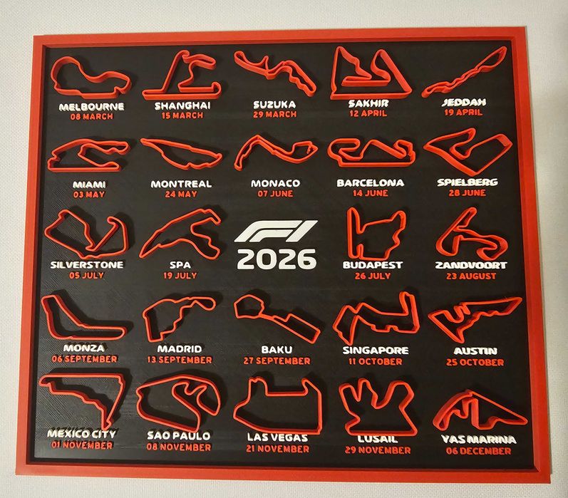 Calendar 3D Formula 1 2026 – date & locaţii