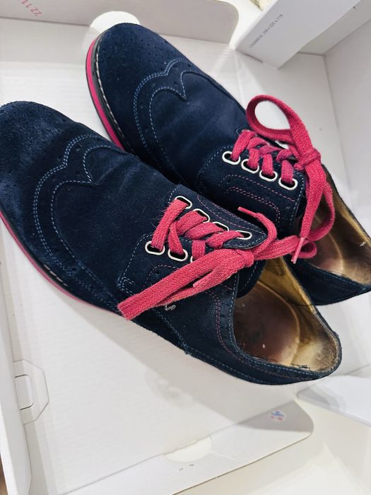 Pantofi bărbătești nr. 39 – piele întoarsa bleumarin