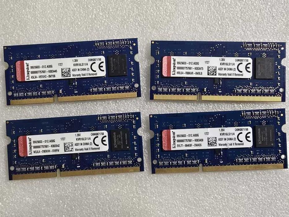 Memorie RAM laptop Kingston 4GB DDR3L 1600MHz Low voltage 1.35V