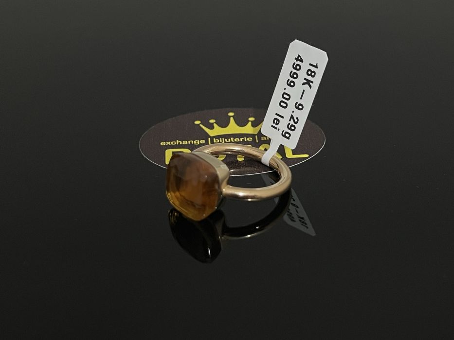 Bijuteria Royal CB : Inel cu Citrin 18k 9,29gr mărimea 13