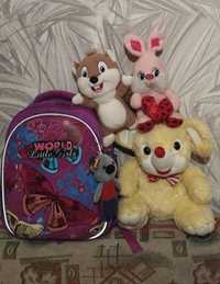 Школьный рюкзак с игрушками