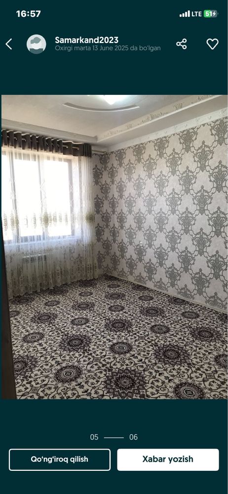 Tezlikda 2xonali lux kvartira ijaraga beriladi