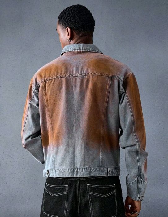 Нови дънкови якета риза череп Harajuku Style деним овърсайз памук Хл