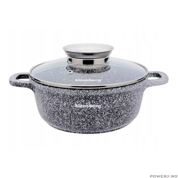 Cratita din aluminiu turnat cu strat de ceramica, marmorat, 1.3L,