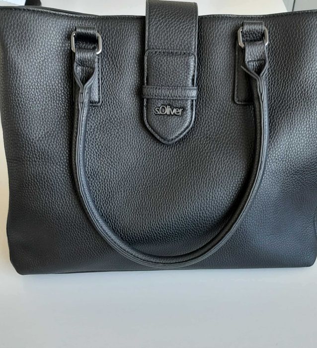 Дамска чанта s.Oliver – черна, еко кожа, отлично състояние