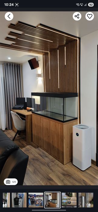 Acvariu 180L complet cu filtre sistem CO2 si stand pesti decor