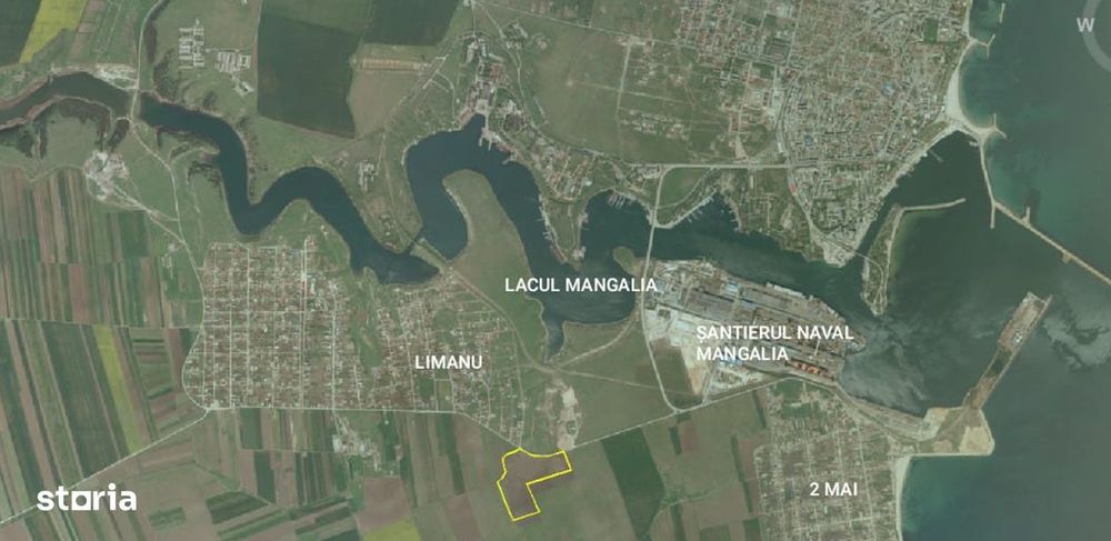 Teren intravilan 12,3 ha între Limanu și 2 Mai – deschidere 315 m