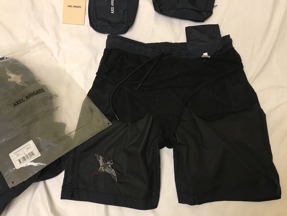 Axel Arigato Navy Single Bee Bird Swim Shorts, XS, nou