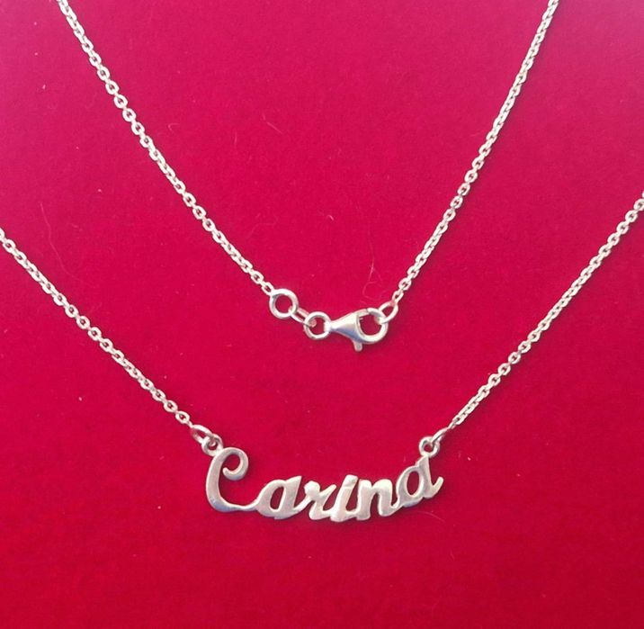 AG170,colier argint 925, marcat, cu numele Carina, reducere 20%