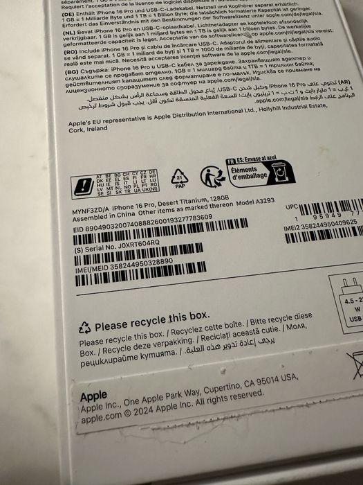 Iphone 16 pro. 128 GB.  Impecabil