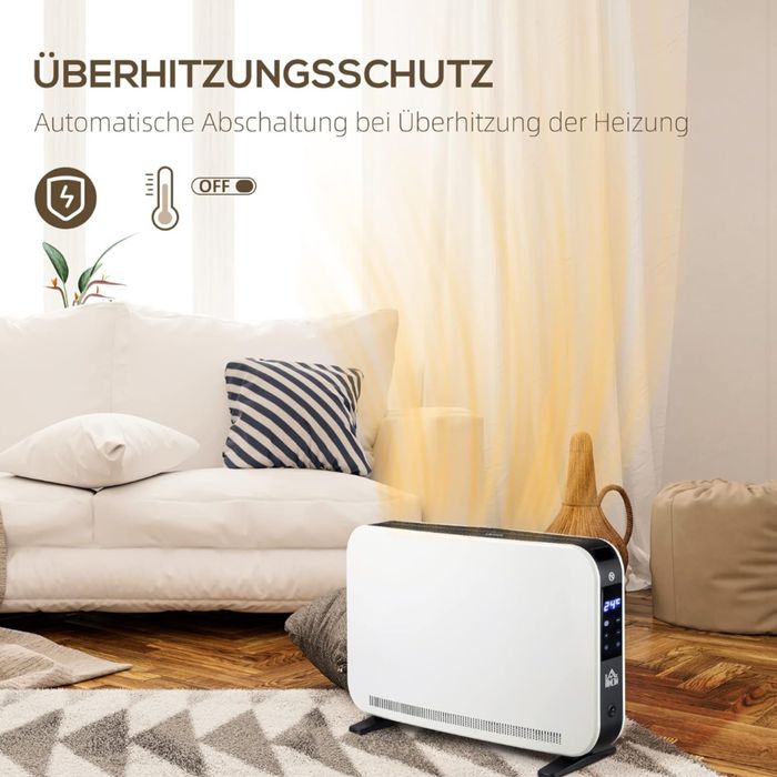 Конвекторен нагревател с 3 степени на отопление LED дисплей за 18 м²