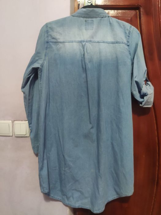 Джинсовая туника рубашка