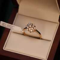Нежное женское золотое кольцо AU585 / LOMBARD