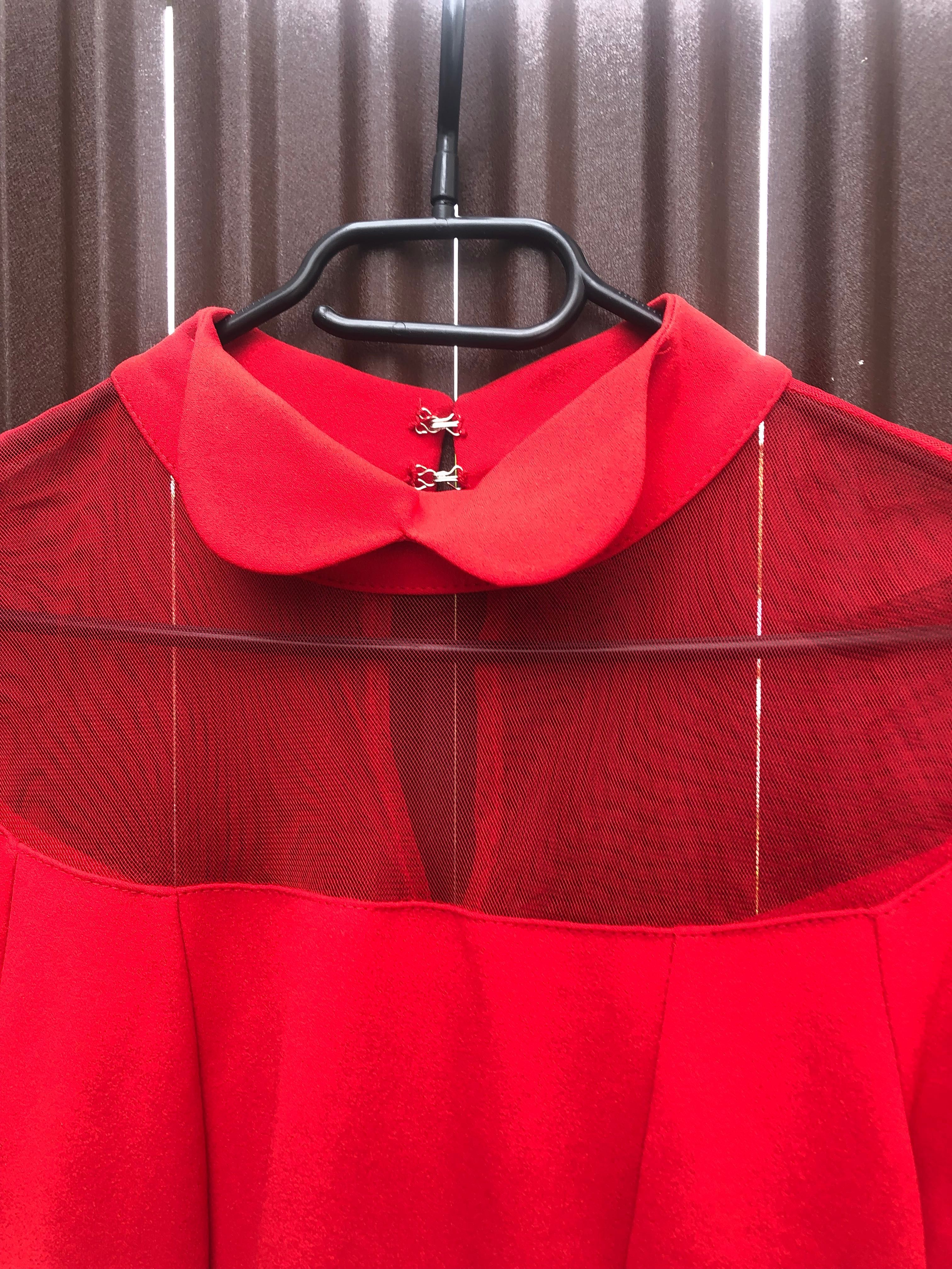 Rochie de zi roșie mărimea s-m