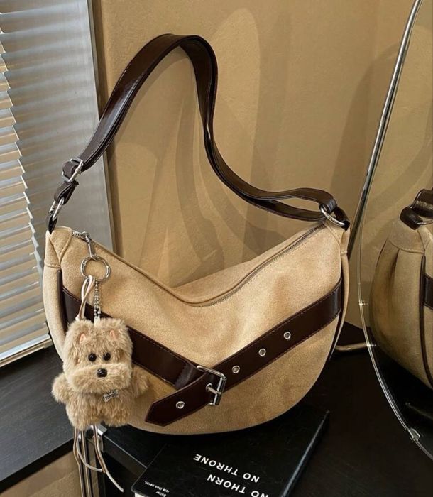 Голяма чанта от велур