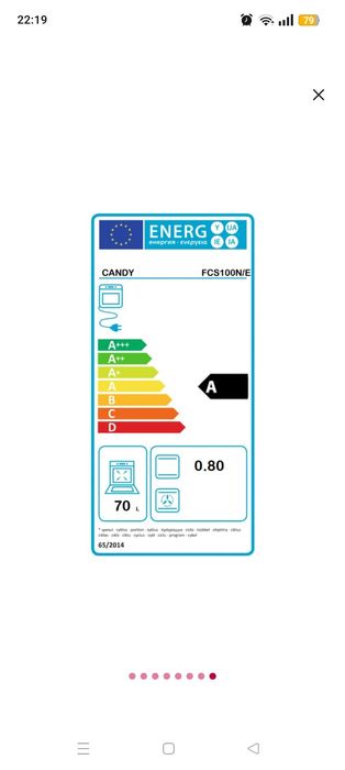 Cuptor electric incorporabil Candy 70L