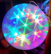 Lampa glob 30 cm cu lumini multicolore si rotitoare, perfect Sarbatori