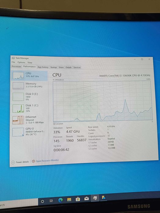 Vand pc gaming i5 10600k