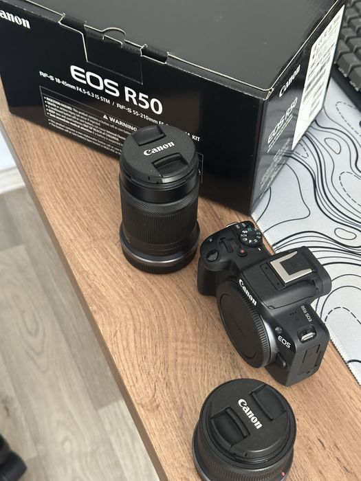 Фотокамера Canon EOS R50 RF-S 18-45 + Kit 55-210 mm