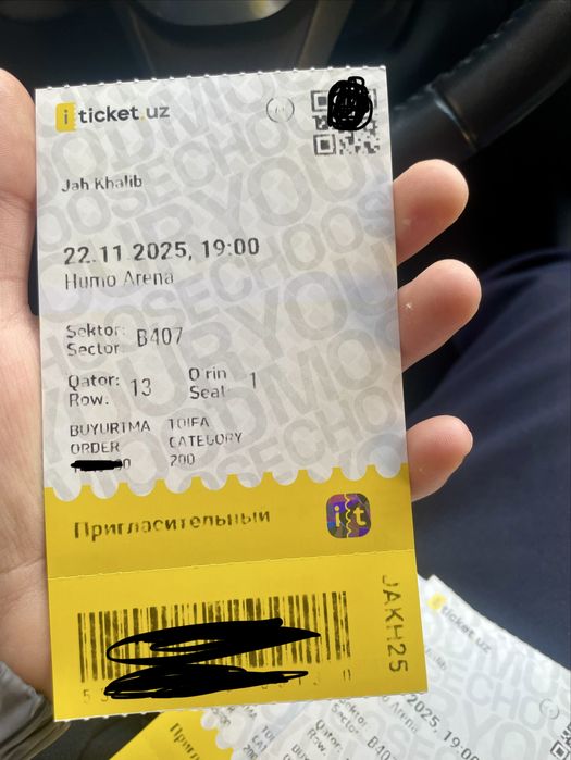 Jah Khalib konsertiga bilet bor HUMO ARENA