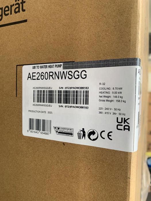 Термопомпа Samsung AE260RNWSGG/AE090RXEDGG 9kw