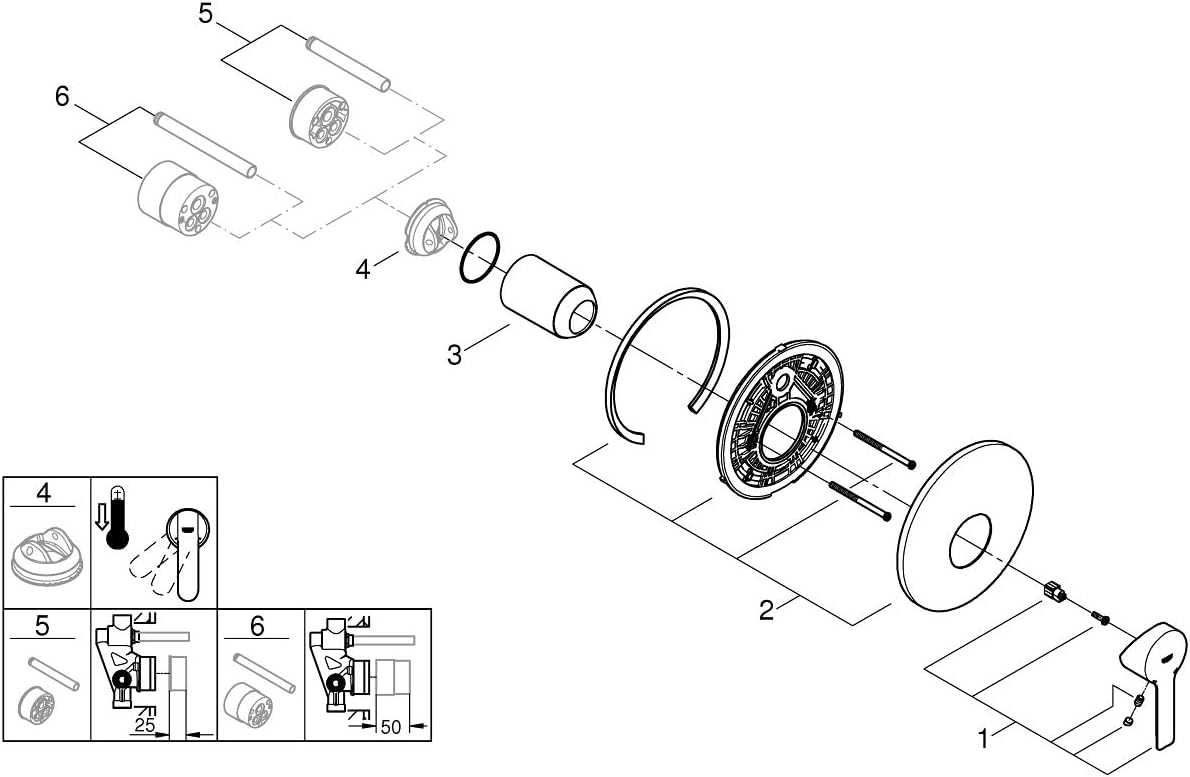 Нов Смесител за Вграждане Душ Grohe Lineare 19296 Chrome