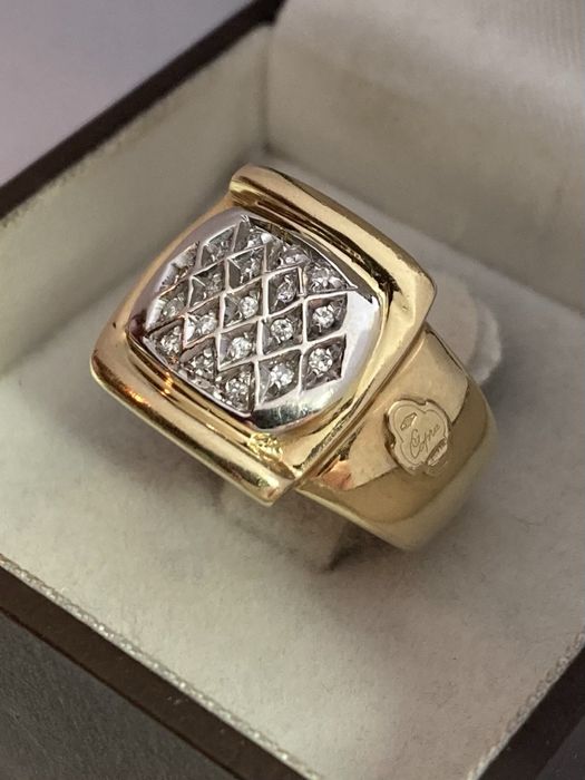 Inel aur 18kt.cu,diamante 0.10ct