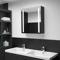 vidaXL LED шкаф с огледало за баня, 62x14x60 см 325542