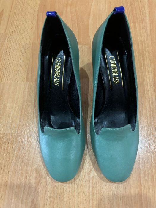 Женские туфли зеленые