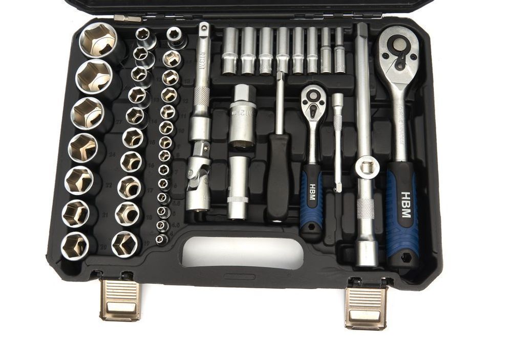 Trusa de scule 1/4'' 1/2'' 108 piese hbm machines