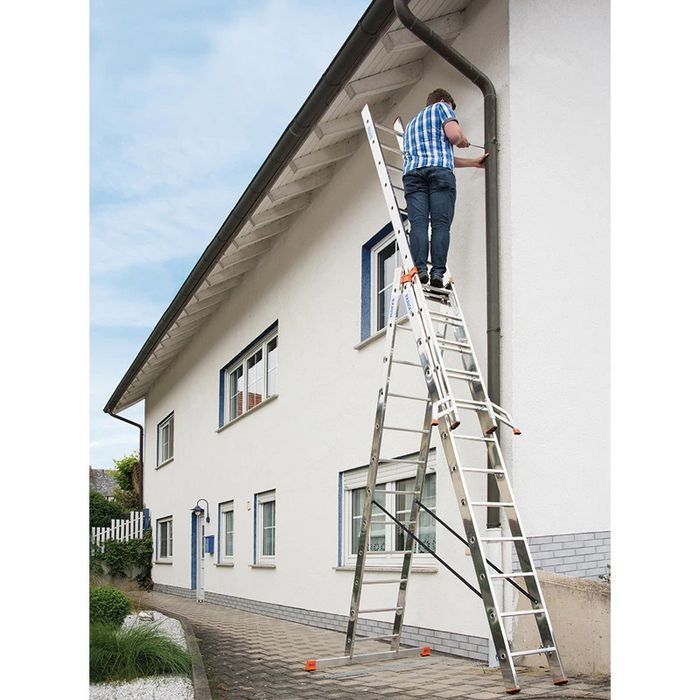 Scara aluminiu extensibila krause 3x11 trepte 100 ron inchirierea