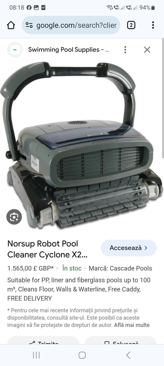 Robot curățare piscina Norsup cyclone x2
